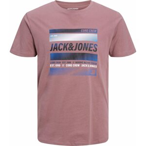 JACK & JONES Tričko námořnická modř / královská modrá / bledě fialová