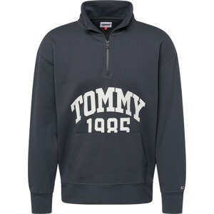 Tommy Jeans Mikina námořnická modř / grafitová / ohnivá červená / bílá