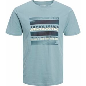 JACK & JONES Tričko krémová / opálová / tmavě modrá