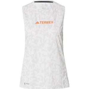 ADIDAS TERREX Sportovní top šedá / oranžová / černá / bílá