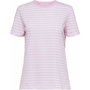 SELECTED FEMME Tričko růžová / bílá