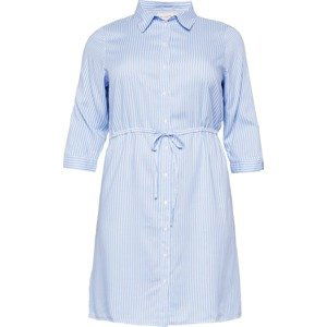 ONLY Carmakoma Košilové šaty 'Tamari' modrá / bílá