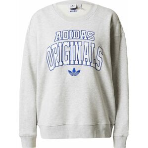 ADIDAS ORIGINALS Mikina námořnická modř / šedý melír / bílá