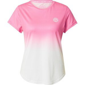 BIDI BADU Funkční tričko světle růžová / bílá
