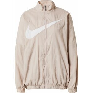 Nike Sportswear Přechodná bunda šedobéžová / bílá