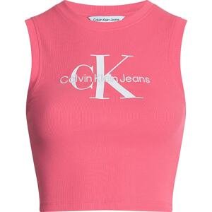 Calvin Klein Jeans Top světle růžová / bílá