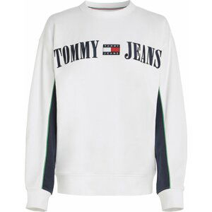 Tommy Jeans Mikina noční modrá / červená / bílá