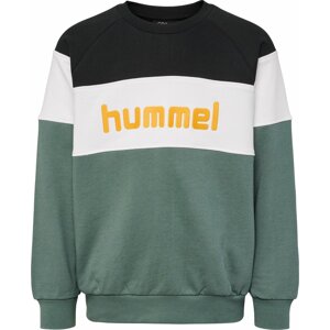 Hummel Mikina 'Claes' kari / smaragdová / černá / bílá