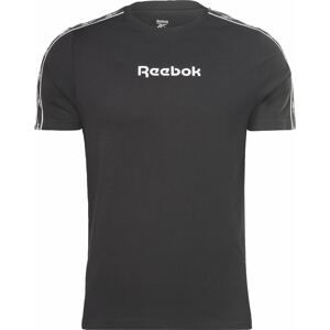 Reebok Sport Funkční tričko černá / bílá