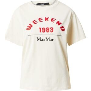 Weekend Max Mara Tričko 'LUIS' světle béžová / červená / černá