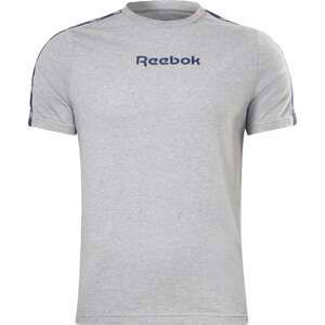 Reebok Sport Funkční tričko noční modrá / šedý melír