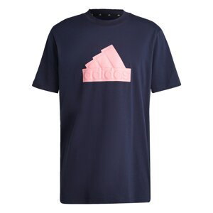 ADIDAS SPORTSWEAR Funkční tričko ' Future Icons Badge of Sport T-Shirt ' tmavě modrá / pink
