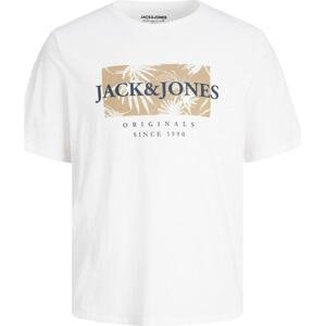 JACK & JONES Tričko 'Crayon' námořnická modř / hořčicová / černá / bílá