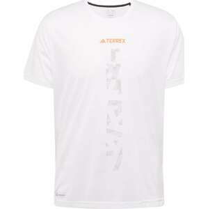 ADIDAS TERREX Funkční tričko 'Agravic' šedá / oranžová / bílá