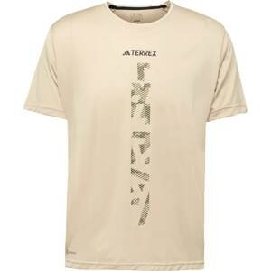 ADIDAS TERREX Funkční tričko béžová / olivová / černá