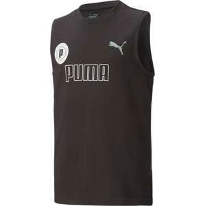 PUMA Funkční tričko kouřově šedá / černá / bílá