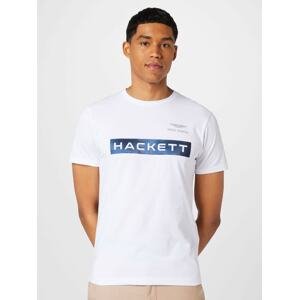 Hackett London Tričko tmavě modrá / bílá