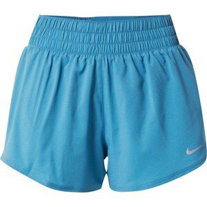 NIKE Sportovní kalhoty aqua modrá / bílá