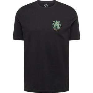 BILLABONG Funkční tričko 'FAUNA' trávově zelená / meruňková / černá