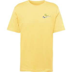 Nike Sportswear Tričko světlemodrá / zlatě žlutá / zelená / bílá