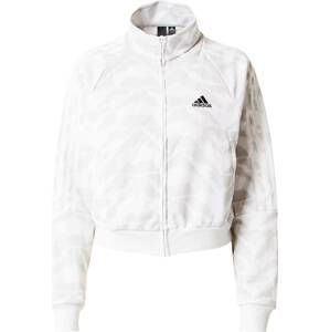 ADIDAS SPORTSWEAR Sportovní bunda světle šedá / černá / bílá