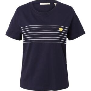 ESPRIT Tričko námořnická modř / žlutá / bílá