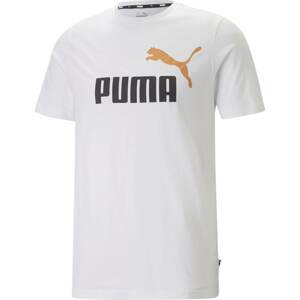 PUMA Tričko oranžová / černá / bílá