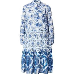 0039 Italy Košilové šaty 'Mila' modrá / světlemodrá / bílá