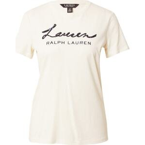 Lauren Ralph Lauren Tričko 'KATLIN' krémová / černá
