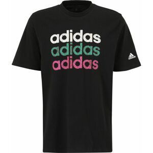 ADIDAS SPORTSWEAR Funkční tričko zelená / pink / černá