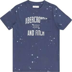 Abercrombie & Fitch Tričko 'PREPPY' marine modrá / bílá
