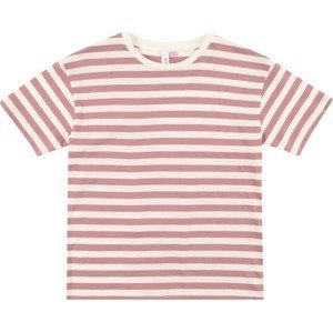 Vero Moda Girl Tričko 'MOLLY' tmavě růžová / bílá