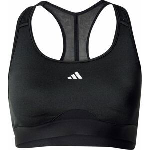 ADIDAS PERFORMANCE Sportovní podprsenka černá / bílá