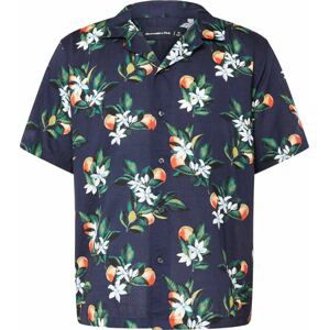 Abercrombie & Fitch Košile námořnická modř / zelená / oranžová / bílá