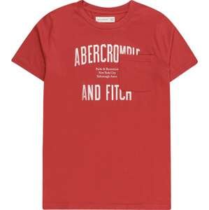 Abercrombie & Fitch Tričko červená / bílá