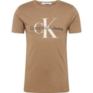 Calvin Klein Jeans Tričko krémová / nažloutlá / černá