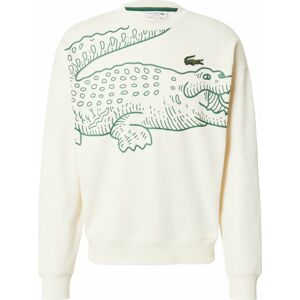 LACOSTE Mikina zelená / offwhite