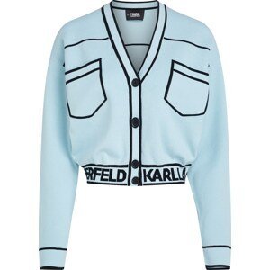 Karl Lagerfeld Kardigan ' Short Logo ' modrá / černá