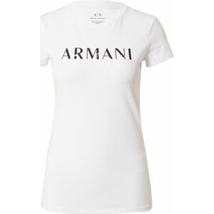 ARMANI EXCHANGE Tričko černá / bílá