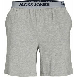 JACK & JONES Pyžamové kalhoty 'AARON' světle šedá / černá