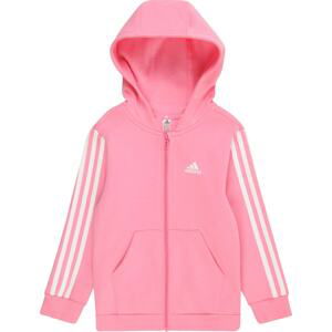 ADIDAS PERFORMANCE Sportovní mikina pink / bílá