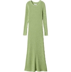 MANGO Úpletové šaty 'Zacaria' světle zelená