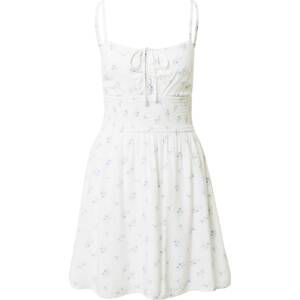 HOLLISTER Letní šaty azurová / světlemodrá / pastelově zelená / bílá