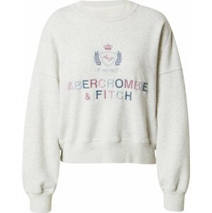 Abercrombie & Fitch Mikina marine modrá / světlemodrá / šedý melír / růžová