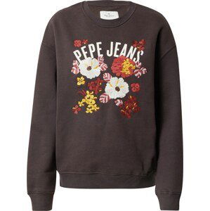 Pepe Jeans Mikina 'Stephanie' mokka / žlutá / melounová / bílá