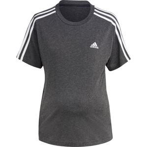 ADIDAS SPORTSWEAR Funkční tričko černý melír / bílá