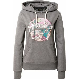 Superdry Mikina mix barev / černý melír