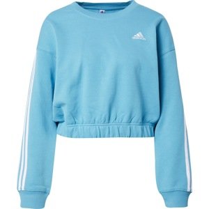 ADIDAS PERFORMANCE Sportovní mikina světlemodrá / bílá