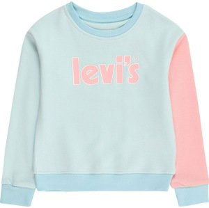 LEVI'S Mikina světlemodrá / růžová / bílá