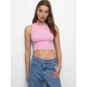 Pull&Bear Top pink / černá / bílá